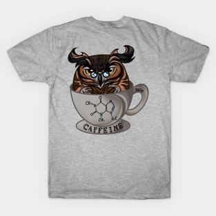 Black Coffee Owl T-Shirt